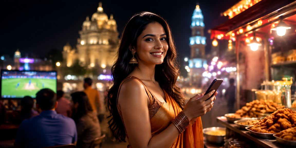 Night market scene in Pune representing sports betting culture